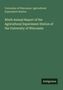 Titeltext auf dunkelgrünem Hintergrund: "Ninth Annual Report of the Agricultural Experiment Station of the University of Wisconsin". Unten steht "Antigonos"., Buch