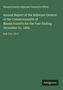 "Annual Report of the Adjutant General of Massachusetts, Year Ending Dec 31, 1882, Pub Doc. No 7. Grüner Hintergrund, weißer Text."