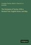 Buchtitel: "The Germania of Tacitus. With a Revised Text, English Notes, and Map." Autoren: "Cornelius Tacitus, Alferd J. Church, W. J. Brodribb." Unten rechts: "Antigonos." Grüner Hintergrund.