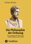 "Die Philosophie der Ordnung" von Achim Roder. Eine antike Büste vor gelbem Hintergrund, unten treed's Logo., Buch