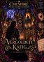 "Cheshire: Zwischen Wahnsinn und Ewigkeit" steht über einer gotischen Kathedrale, davor eine Person mit schwarzem Umhang., Buch