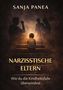 "Sanja Panea. Narzisstische Eltern. Wie du die Kindheitsfalle überwindest." Kind auf Treppe mit Schattenfiguren., Buch