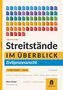 „Juristische Streitstände im Überblick: Zivilprozessrecht“ in großen Lettern. Dokument-Icons in unterschiedlichen Farben., Buch