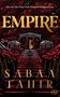 Text: "Von der Nr.1-New-York-Times-Bestsellerautorin EMPIRE SABAA TAHIR." Illustration eines Tempels und einer Figur in gelbem Gewand., Buch