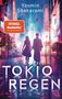 „TOKIO REGEN“ von Yasmin Shakarami, „SPIEGEL Bestseller“, eine farbenfrohe Illustration eines Paares in einer neonbeleuchteten Stadt., Buch