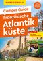 "Camper Guide Französische Atlantikküste. Insider-Tipps für Wohnmobil-Touren." Ein grüner Campingbus an der Küste., Buch
