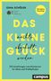 „Aktualisierte Neuauflage. DAS KLEINE GLÜCK möchte abgeholt werden.“ Ein Buchcover mit gelbem Rahmen., Buch