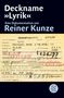 Reiner Kunze: Deckname »Lyrik«, Buch