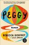 „Eine brillante Neuerfindung von Peggy Guggenheim..." - Bunte, abstrakte Illustration mit großen Buchstaben.