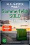 Titel: Sommerfeldt SOLO - DIE FRIST. Autor: Klaus-Peter Wolf. "SPIEGEL Bestseller-Autor". Ostfriesland: Strandkorb bei Sonnenuntergang., Buch