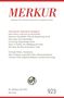 "MERKUR. Schwerpunkt »Künstliche Intelligenz«. 80. Jahrgang, April 2026. Klett-Cotta. Nummer 923." Oben rot, unten symbol.