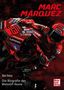 "Marc Márquez" in großer roter Schrift. Ein Rennfahrer in rotem Anzug auf einem Motorrad in einer dynamischen Pose., Buch