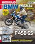 "BMW SPEZIAL #1/2025, KOMMT 2025 R 12 G/S, BEISPIELABBILDUNG." Ein Motorrad in einer landschaftlichen Umgebung.