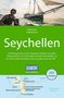 Titel: "Seychellen". Autoren: Wolfgang und Philipp Därr. Karte der Seychellen und Foto einer lächelnden Person auf einem Boot., Buch