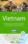 „Vietnam“ von Martin H. Petrich, Entdeckungsreisen im Land der Kegelhüte. Dumont Reise-Handbuch. Oben: Frau mit Fahrrad voller Früchte.