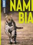 Text: "DUMONT", "Bildatlas Namibia". Ein Leopard läuft dynamisch über eine trockene Landschaft., Buch