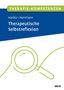 Oben: "THERAPIE-KOMPETENZEN". Titel: "Therapeutische Selbstreflexion". Illustration einer Lupe in Grün., Buch