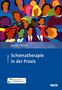 „Jacob · Arntz, Schematherapie in der Praxis, 4. Auflage.“ Eine bunte Illustration von stilisierten Gesichtern.