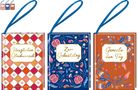 Drei farbenfrohe Buchumschläge mit den Texten: "Herzlichen Glückwunsch", "Zum Geburtstag" und "Genieße den Tag"., Buch
