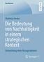Matthias Henke: Die Bedeutung von Nachhaltigkeit in einem strategischen Kontext, Buch