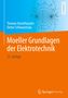 Text: "Moeller Grundlagen der Elektrotechnik, 25. Auflage." Hintergrund: Blau und Orange, mit technischen Diagrammen.