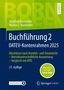 Buch mit dem Titel "Buchführung 2 - DATEV-Kontenrahmen 2025". Autoren: Manfred und Martin C. Bornhofen. Lehrbuch. 37. Auflage.
