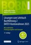 Titel: „Lösungen zum Lehrbuch Buchführung 2“, DATEV-Kontenrahmen 2025, 37. Auflage. Blau-grünes Cover mit Logos.