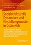 Covertext: "Sozialstrukturelle Dynamiken und Einstellungsmuster in Österreich." Orange Hintergrund mit geometrischen Formen., Buch