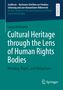 Bucheinband: Titel "Cultural Heritage through the Lens of Human Rights Bodies". Autorin: Laura Hofmann. Verlag: Springer., Buch