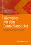 Titel: "Wie weiter mit dem Deutschlandticket. Hintergründe, Analysen, Prognosen." Autoren: Oliver Mietzsch, Ludwig Gramlich. Logo: Springer Vieweg. Hintergrund: Rot-orange Töne mit Mustern.