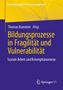 „Bildungsprozesse in Fragilität und Vulnerabilität“ von Thomas Hanstein. Lila Hintergrund, gelbe und weiße Schrift., Buch