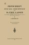 Emil Gasser: Festschrift Zum LXX. Geburtstage, Buch