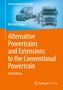 „Alternative Powertrains and Extensions to the Conventional Powertrain“ steht in weiß auf einem orange-blauen Hintergrund., Buch