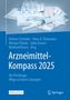 Text: "Arzneimittel-Kompass 2025" mit Untertitel "Die Preisfrage: Wege zu fairen Lösungen." Hintergrund zeigt Geldscheine und Spritzen., Buch