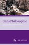 „trans Philosophie: Zwischen Marginalisierung und Schein­kon­tro­ver­sen“ von Gen Eickers und Sigmond Richli. Menschen sitzen auf Treppe., Buch