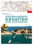 "Küstenhandbuch Kroatien und Slowenien." Oberhalb eine Kartendarstellung, unten ein Küstenort mit Yachten., Buch
