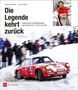 "Die Legende kehrt zurück. Entdeckung und Wiederaufbau des Porsche 911 S/T von 1971." Rotes Rennauto im Schnee.