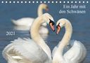 Roland T. Frank: Ein Jahr mit den SchwänenCH-Version (Tischkalender 2021 DIN A5 quer), Div.