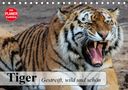 Elisabeth Stanzer: Tiger. Gestreift, wild und schön (Tischkalender 2021 DIN A5 quer), Kalender