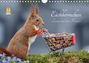 Tine Meier: Eichhörnchen Luna und ihre Kinder (Wandkalender 2021 DIN A4 quer), Kalender