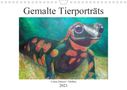 Catrin Mansel: Catrin Mansel - Gemalte Tierporträts (Wandkalender 2021 DIN A4 quer), KAL