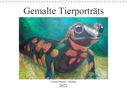 Catrin Mansel: Catrin Mansel - Gemalte Tierporträts (Wandkalender 2021 DIN A3 quer), KAL
