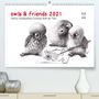 Stefan Kahlhammer: owls & friends 2021 (Premium, hochwertiger DIN A2 Wandkalender 2021, Kunstdruck in Hochglanz), Kalender