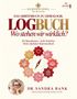 „Das Arbeitsbuch zu Liebeslogik: Logbuch. Wo stehen wir wirklich?“ Illustration von Zahnrädern; Bild von Frau unten links., Buch