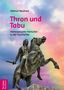 "Thron und Tabu: Homosexuelle Herrscher in der Geschichte" von Helmut Neuhold. Statue eines Reiters vor buntem Himmel., Buch