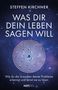 "Was dir dein Leben sagen will" steht auf einem blauen, sternengleichen Hintergrund mit einem Labyrinth darunter., Buch