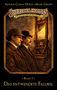 „Arthur Conan Doyle • Marc Gruppe. Sherlock Holmes: Die geheimen Fälle des Meisterdetektivs. Band 7 - Das entwendete Fallbeil.“ Zwei Männer in Mänteln und Hüten betrachten eine Guillotine., Buch