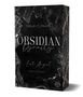 „TANJA CURMAN. OBSIDIAN DYNASTY. Lost Angel. Dark Romance. Heartcraft“-Logo. Schwarzer Hintergrund mit Rauch und Rissen., Buch