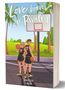 „Love born on Rivalry“ oben, „MARLEN LINDA“ unten. Illustration: Zwei Basketballspieler vor Korb in grüner Umgebung.