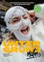 "EINE REISE DURCH DEUTSCHLANDS UNTERGRUNDRAPSZENE" oben; eine Frau mit gestrickter Maske und Ketten, lächelnd., Buch